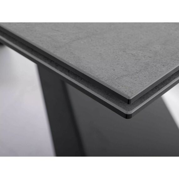 Стол обеденный SIGNAL WESTIN Ceramic Pietra Di Savoia серый/черный мат 160-240, изображение 4