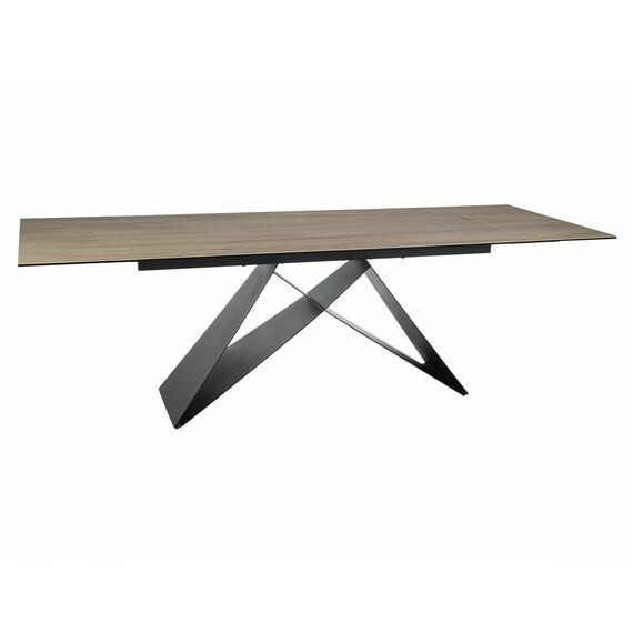 Стол обеденный SIGNAL WESTIN Ceramic Sabbia светло-коричневый/черный мат 160-240/90, изображение 3