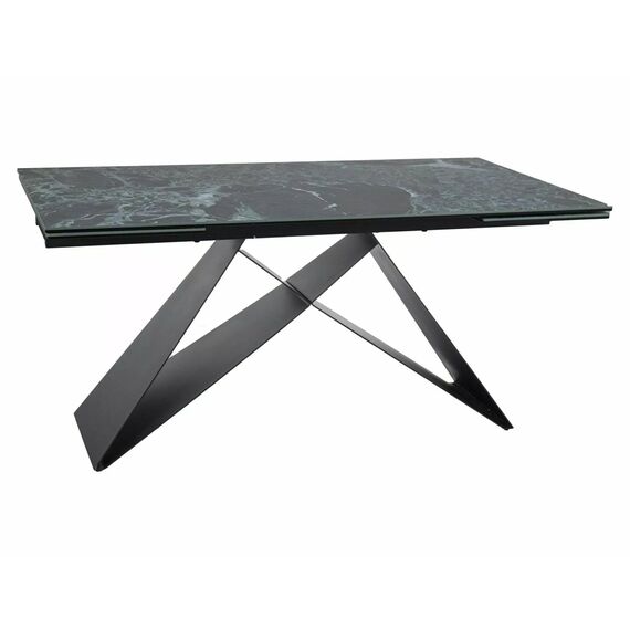 Стол обеденный SIGNAL WESTIN Ceramic Verde Alpi морской/черный мат 160-240/90