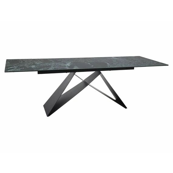 Стол обеденный SIGNAL WESTIN Ceramic Verde Alpi морской/черный мат 160-240/90, изображение 2