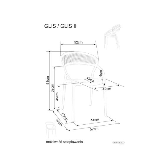 Стул SIGNAL GLIS черный, изображение 5