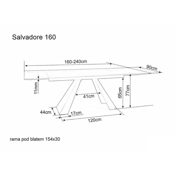 Стол обеденный SIGNAL SALVADORE Ceramic Verde Alpi морской/черный мат 160-240/90, изображение 5