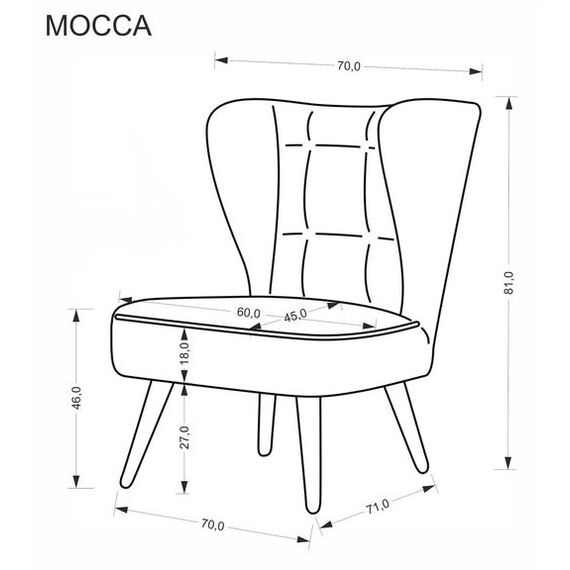 Кресло HALMAR MOCCA темно-коричневый, изображение 10
