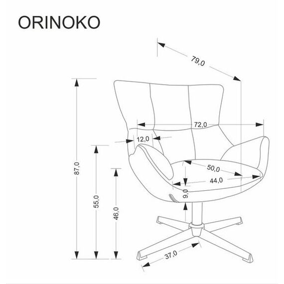 Кресло HALMAR ORINOKO бежевый, изображение 3