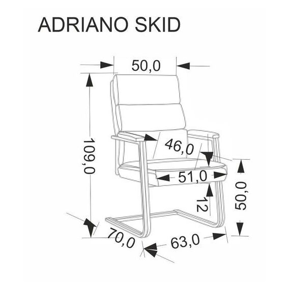 Кресло компьютерное HALMAR ADRIANO SKID черный, изображение 3