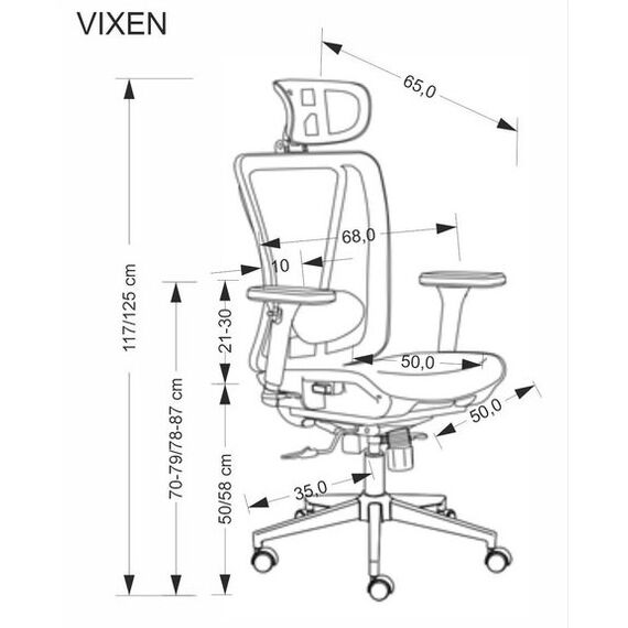 Кресло компьютерное HALMAR VIXEN черный, изображение 7