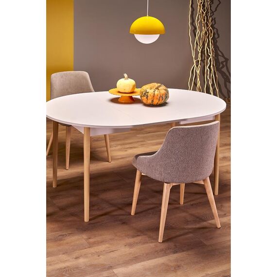 Стол обеденный HALMAR PIVOT кашемир/натуральный 102-142/102, изображение 8