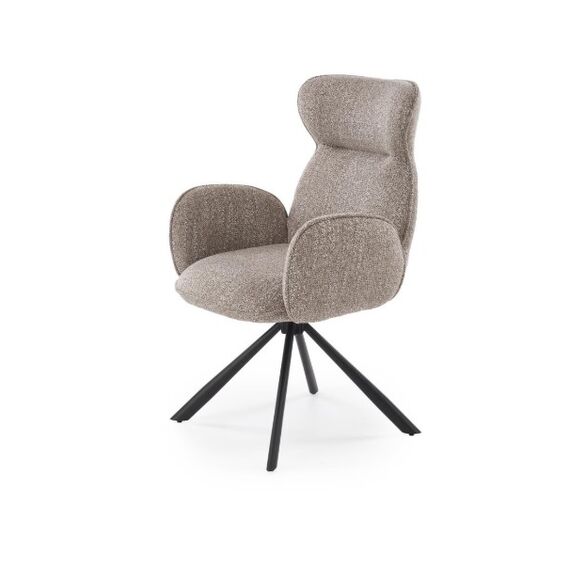 Стул HALMAR K571 темно-бежевый/черный, поворотный, изображение 7
