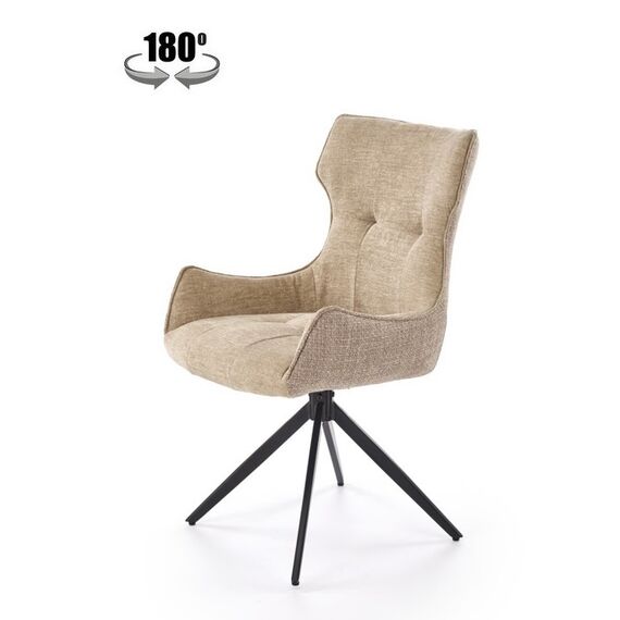 Стул HALMAR K573 бежевый/черный, поворотный
