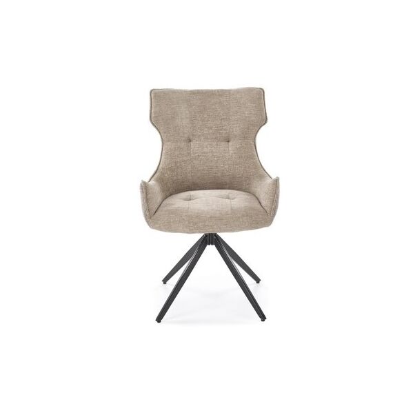 Стул HALMAR K573 бежевый/черный, поворотный, изображение 4