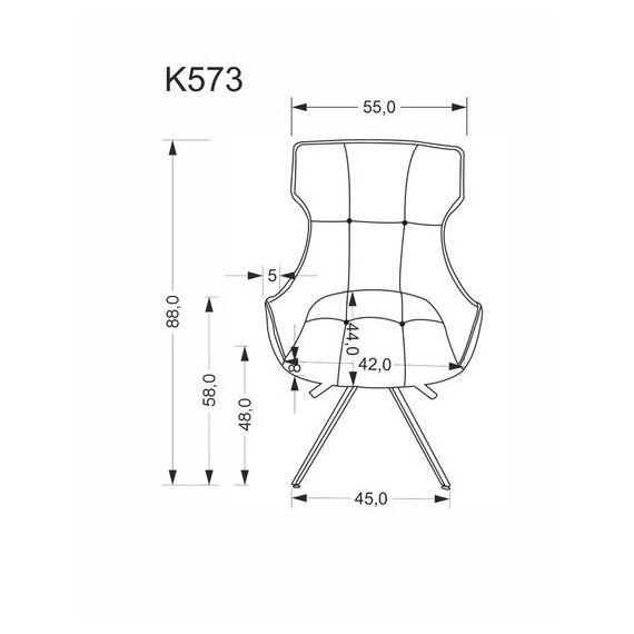 Стул HALMAR K573 бежевый/черный, поворотный, изображение 8