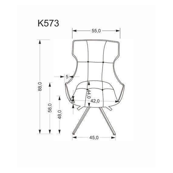 Стул HALMAR K573 серый/черный, поворотный, изображение 7