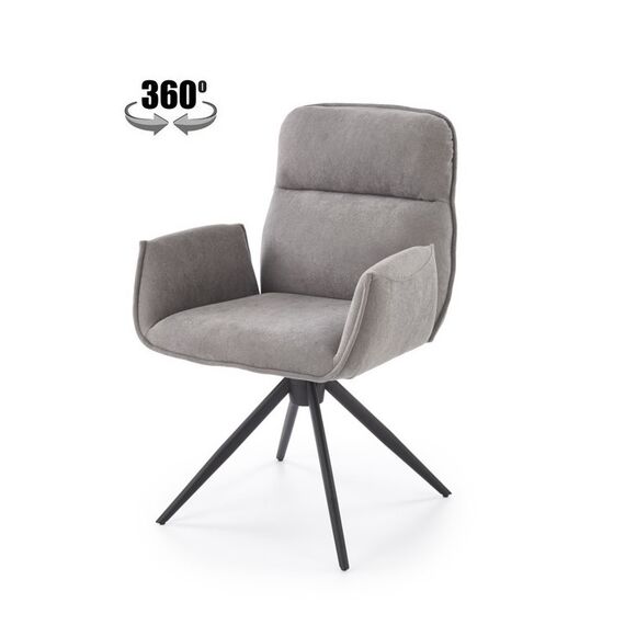 Стул HALMAR K574 серый/черный, поворотный