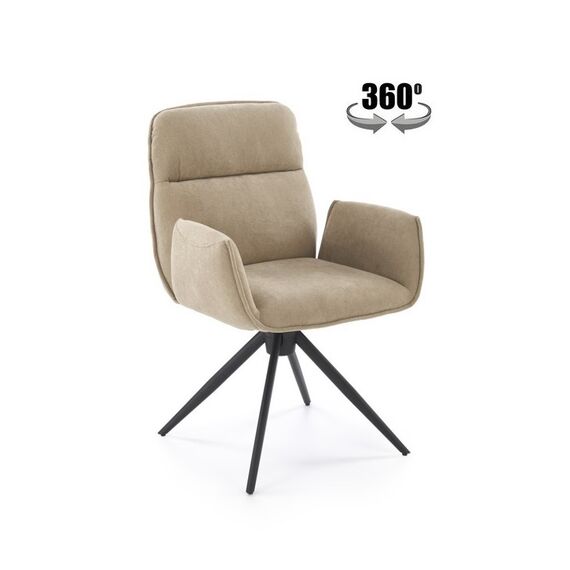 Стул HALMAR K574 темно-бежевый/черный, поворотный