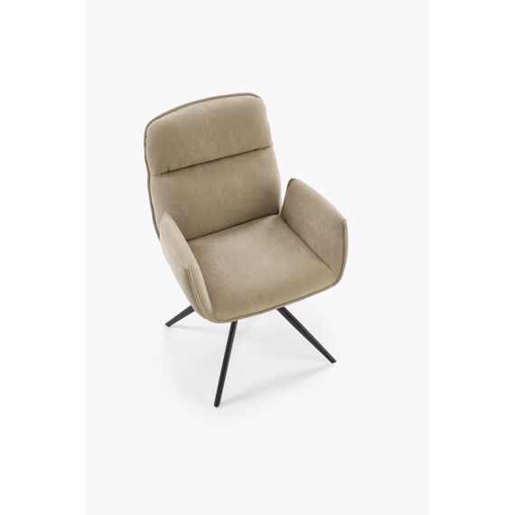 Стул HALMAR K574 темно-бежевый/черный, поворотный, изображение 7