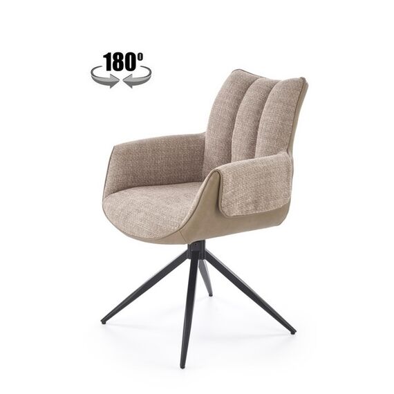 Стул HALMAR K579 коричневый/черный, поворотный