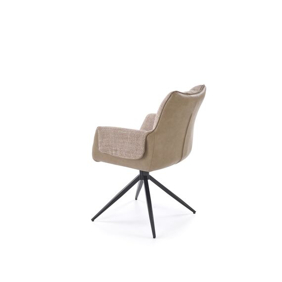 Стул HALMAR K579 коричневый/черный, поворотный, изображение 2