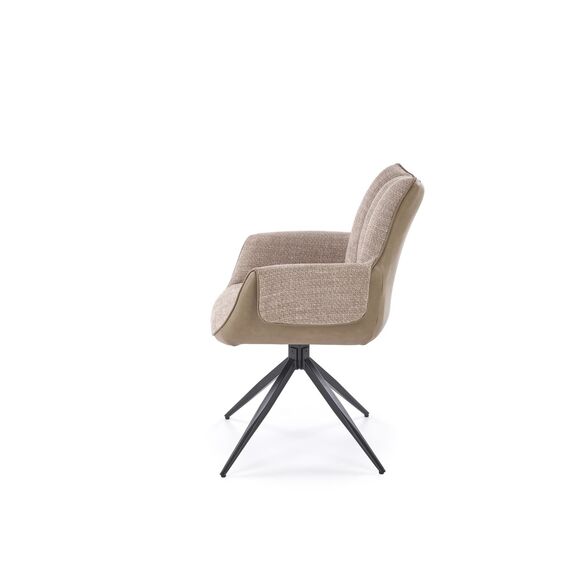 Стул HALMAR K579 коричневый/черный, поворотный, изображение 3