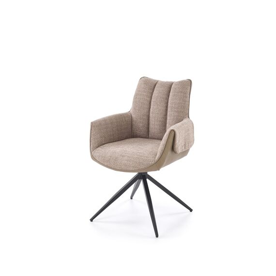 Стул HALMAR K579 коричневый/черный, поворотный, изображение 4