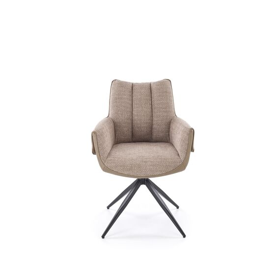 Стул HALMAR K579 коричневый/черный, поворотный, изображение 5