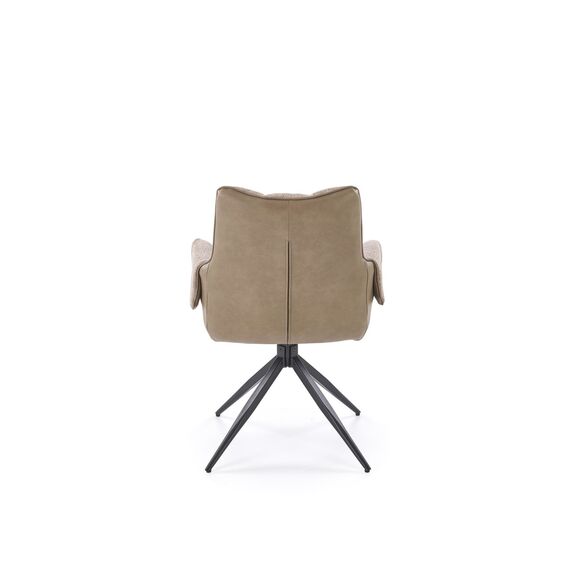 Стул HALMAR K579 коричневый/черный, поворотный, изображение 6