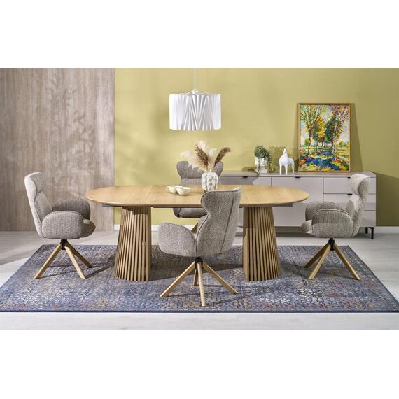 Стол обеденный HALMAR FARGO натуральный/натуральный 120-210/120, изображение 3