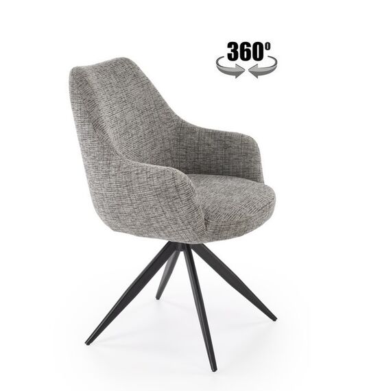 Стул HALMAR K564 серый/черный, поворотный