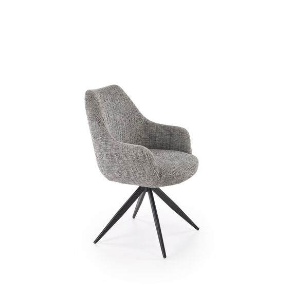 Стул HALMAR K564 серый/черный, поворотный, изображение 5