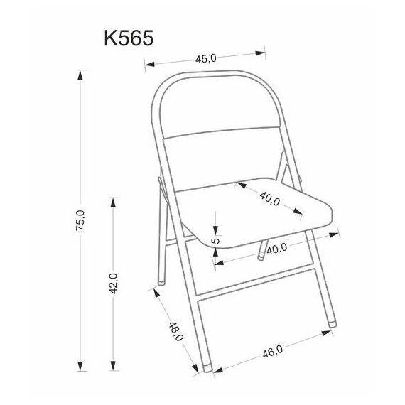 Стул HALMAR K565 белый, складной, изображение 4