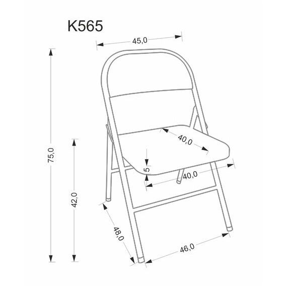 Стул HALMAR K565 черный, складной, изображение 9