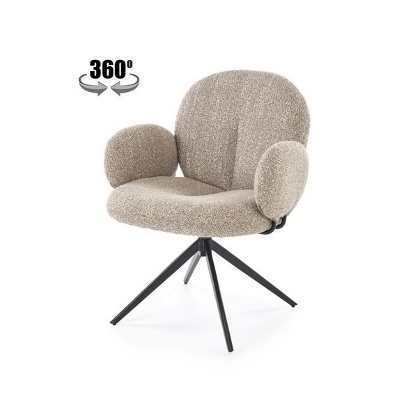 Стул HALMAR K568 темно-бежевый/черный, поворотный