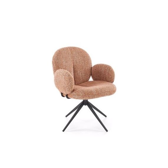 Стул HALMAR K568 корица/черный, поворотный, изображение 3