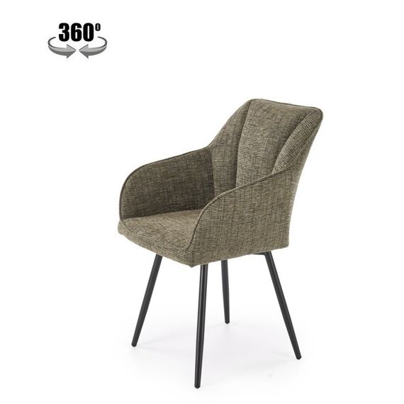 Стул HALMAR K576 оливковый/черный