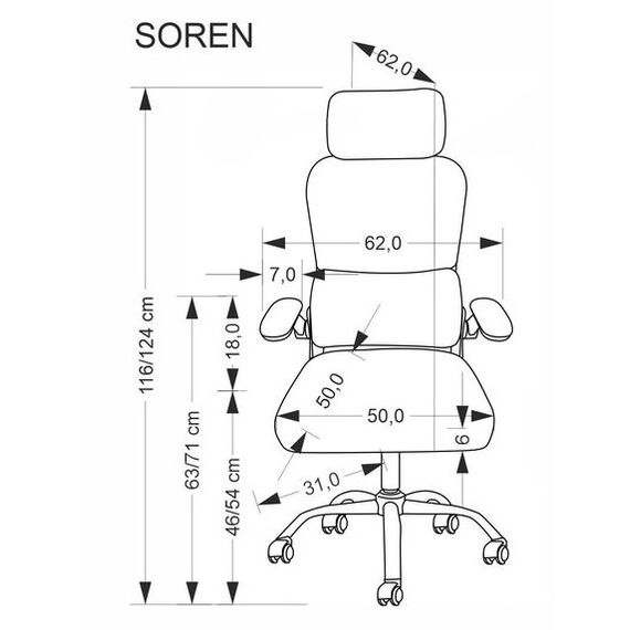 Кресло компьютерное HALMAR SOREN черный, изображение 5