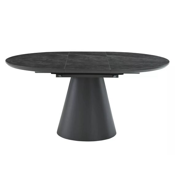Стол обеденный SIGNAL ANGEL II эффект серого мрамора/черный 120-160/120, изображение 7