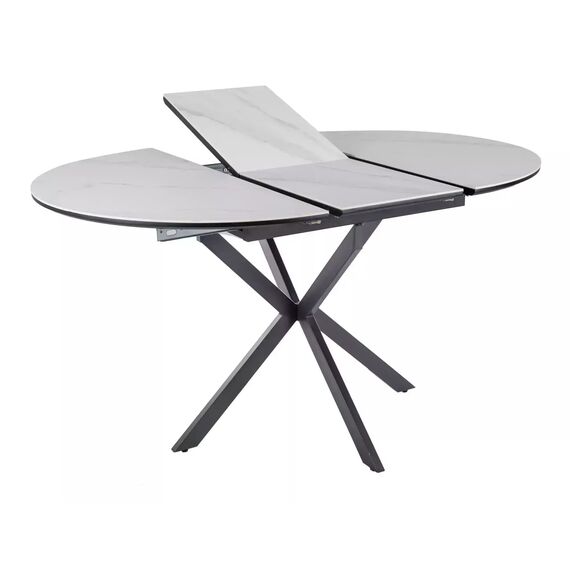 Стол обеденный SIGNAL GASTON Ceramic белый/черный 100-135/100, изображение 3
