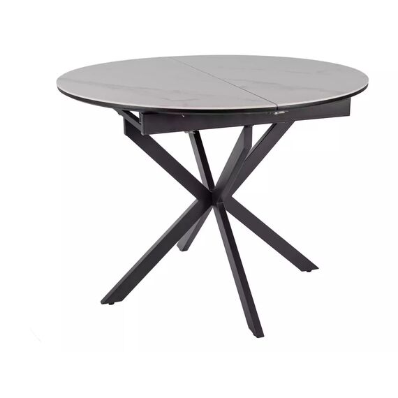 Стол обеденный SIGNAL GASTON Ceramic белый/черный 100-135/100, изображение 5