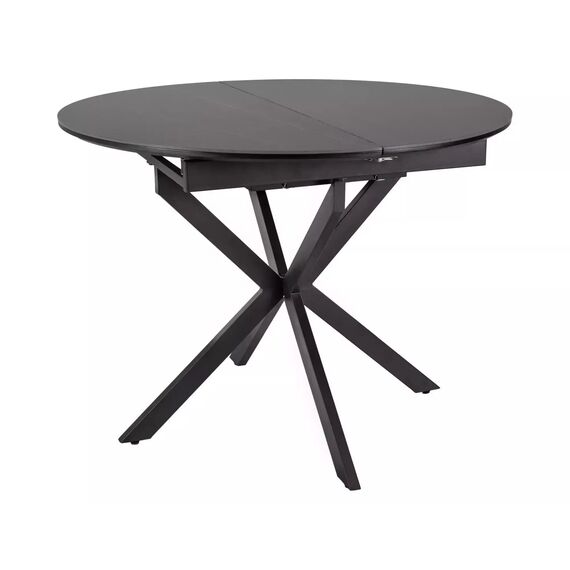 Стол обеденный SIGNAL GASTON Ceramic черный/черный 100-135/100, изображение 5