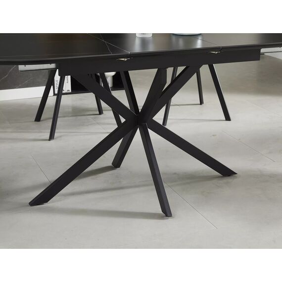 Стол обеденный SIGNAL GASTON Ceramic черный/черный 140-180/80, изображение 5