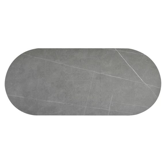 Стол обеденный SIGNAL GASTON Ceramic серый/черный 140-180/80, изображение 3