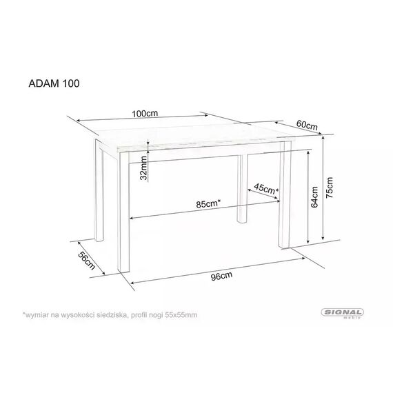 Стол обеденный SIGNAL ADAM кашемир/дуб кремона 100/60, изображение 4