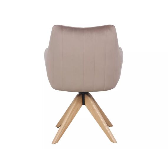 Стул SIGNAL AZALIA D Velvet Bluvel 40 темно-бежевый/дуб, поворотный, изображение 6