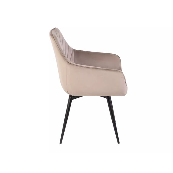 Стул SIGNAL SERVIO Velvet Bluvel 40 темно-бежевый/черный, поворотный, изображение 3