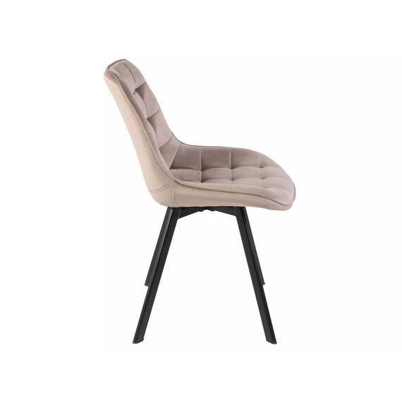 Стул SIGNAL MONTI Velvet Bluvel 40 темно-бежевый/черный, поворотный, изображение 5