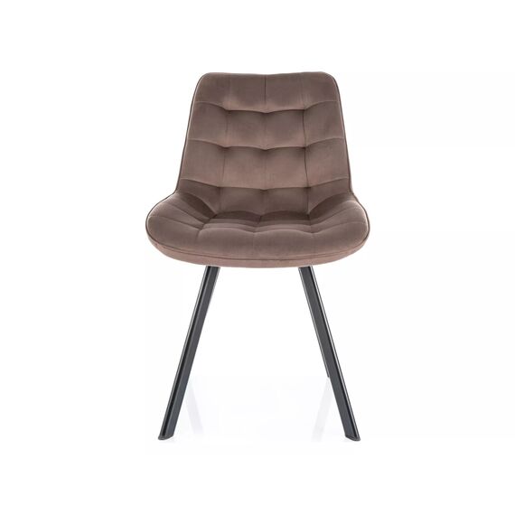 Стул SIGNAL MONTI Velvet Bluvel 38 капучино/черный, поворотный, изображение 2