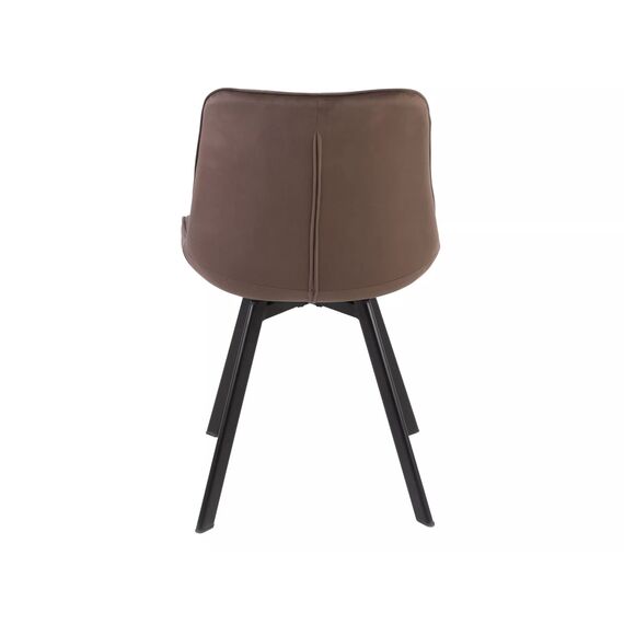 Стул SIGNAL MONTI Velvet Bluvel 38 капучино/черный, поворотный, изображение 5