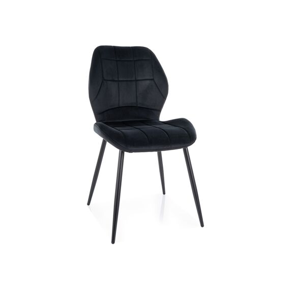 Стул SIGNAL JAKE Velvet Bluvel 19 черный/черный