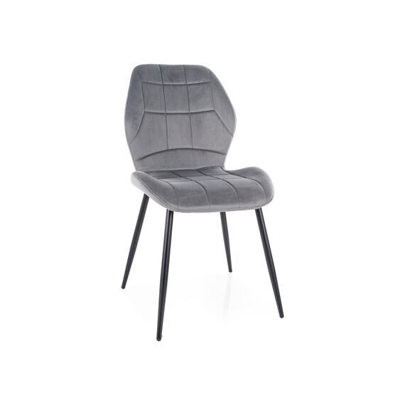 Стул SIGNAL JAKE Velvet Bluvel 14 серый/черный
