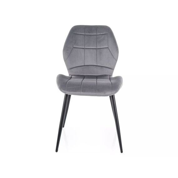 Стул SIGNAL JAKE Velvet Bluvel 14 серый/черный, изображение 2