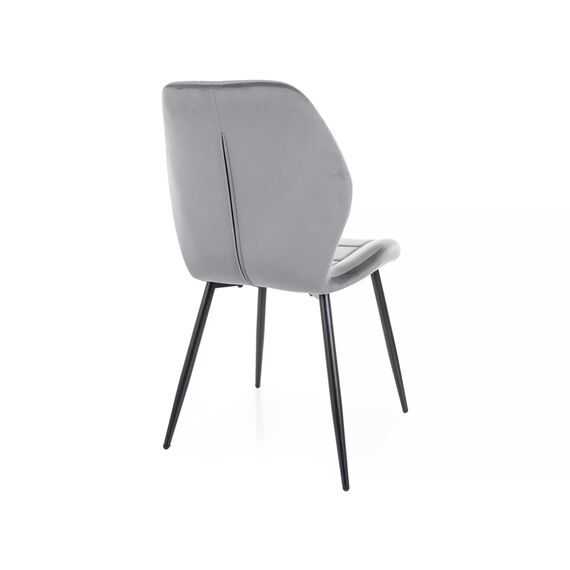 Стул SIGNAL JAKE Velvet Bluvel 14 серый/черный, изображение 3